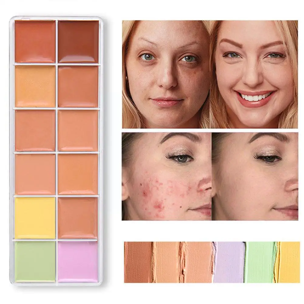 

Wholesale Concealer Cream 12 Colors Face Contouring Palette Concealer Coverage Full Foundation Brightener Set Concealer Mak M2A2