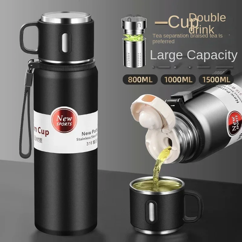 Термос большой емкости для мужчин и женщин. Портативное устройство заваривания