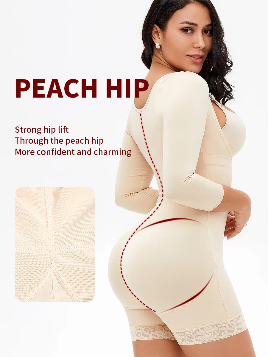 High Compressionl Waist Girdle Breasted Zipper Butt Lifter Shapewear For Women Tummy Control Slimming Full Body Shapewear