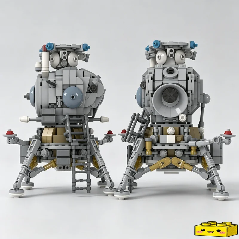 Коллекционный набор MOC Space Lander из 749 деталей: Модуль для посадки на Луну, технический конструктор-головоломка, развивающая игрушка для самостоятельной сборки, популярный подарок (art.: 3920db98ff2f2) - 3920db98ff2f2