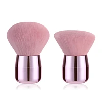 large pink powder foundation makeup brush premium durable kabuki brush for blending liquid cream and flawless powder concealer