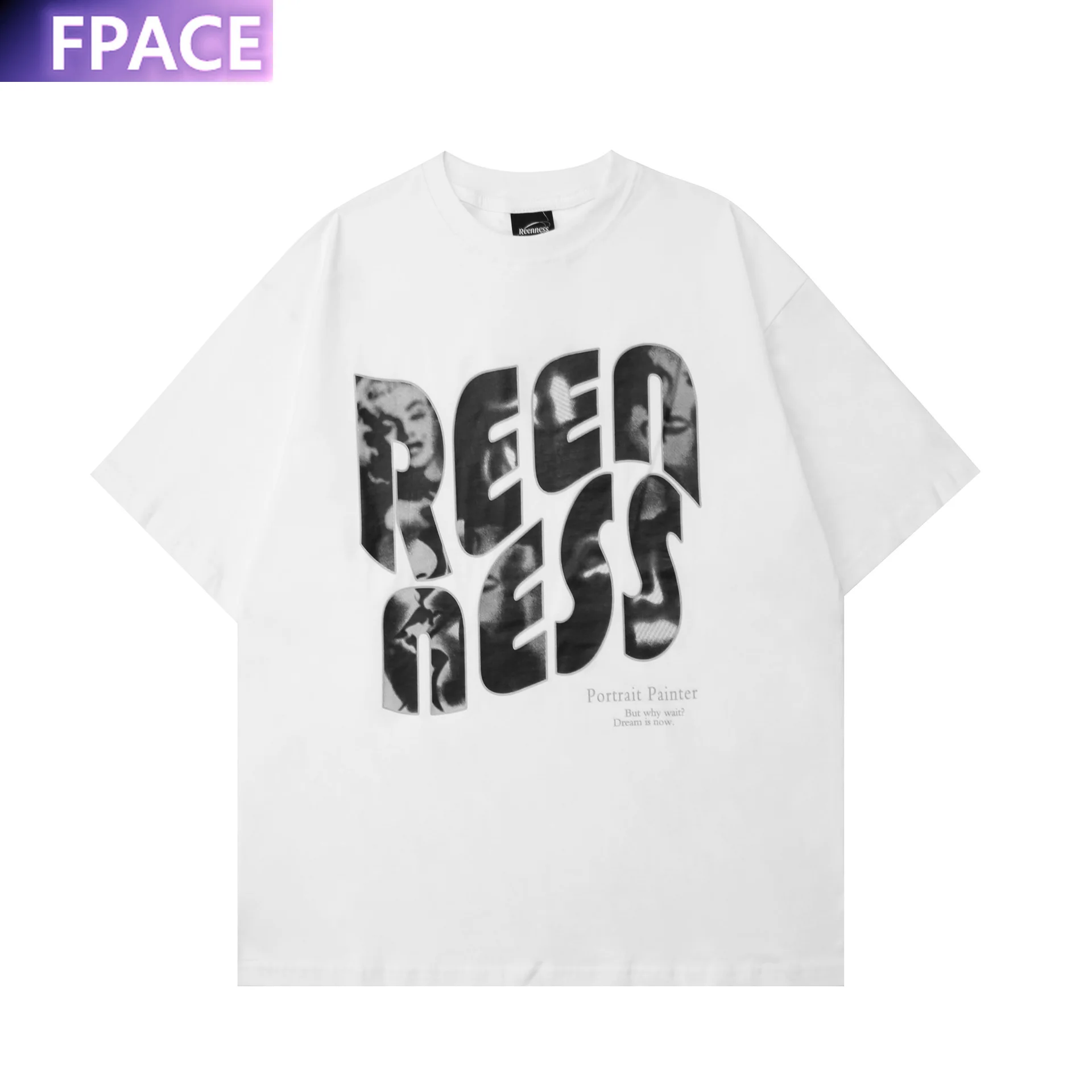 

Designer Original High Street Fashion Brand Logo Abstract Letter Short Sleeve T-shirt Men's and Women's Loose Streetwear Tees