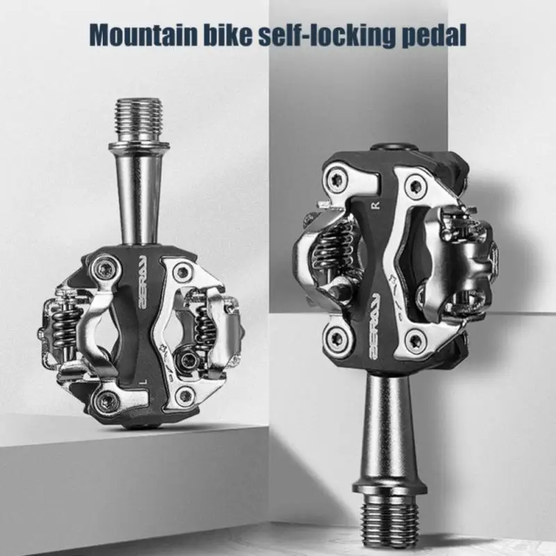 

ZERAY 1 Pairs Aluminum Bike Pedals MTB Self-locking with Clips Doubleside Clipless Cycling Pedal SPD Ultralight Bicycle Parts