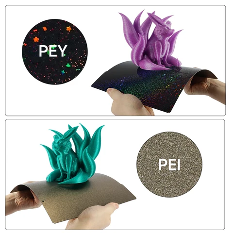 Новый обновленный цветной пружинный стальной лист Starry PEY PEI 241*253,8 мм Магнитная сборная пластина PEI для Prusa i3 Mk3 MK3s углеродная пластина