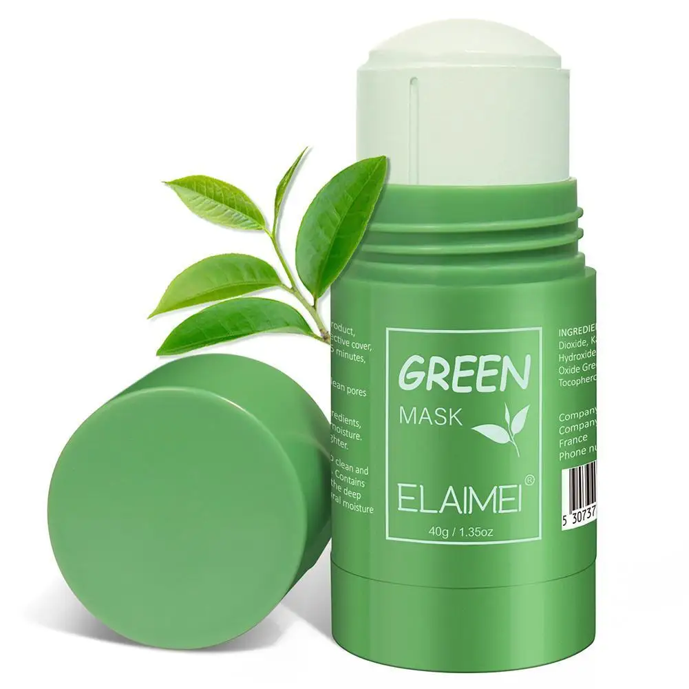 

40g Face Clean Mask Deep Cleansing Stick Mask Green Tea Mask Moisturizing Cleaning Oil Control Treat Pores Acne Facial Care Mask