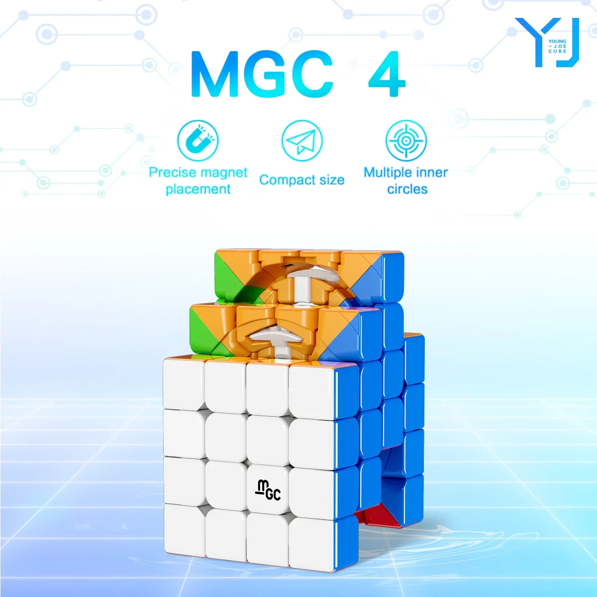 Фото [JudyCube] YJ MGC 4x4 Магнитный магический куб Speed Puzzle Cube MGC 4M Elite Cubo Magico для детей, подарок для детей №5