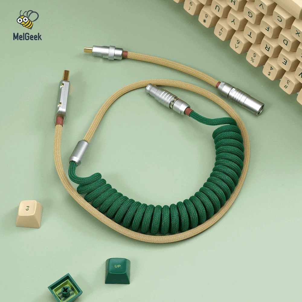 

Спиральный USB-кабель MelGeek ручной работы с авиатором по индивидуальному заказу MG Master Keycaps Colorway type c mini usb micro