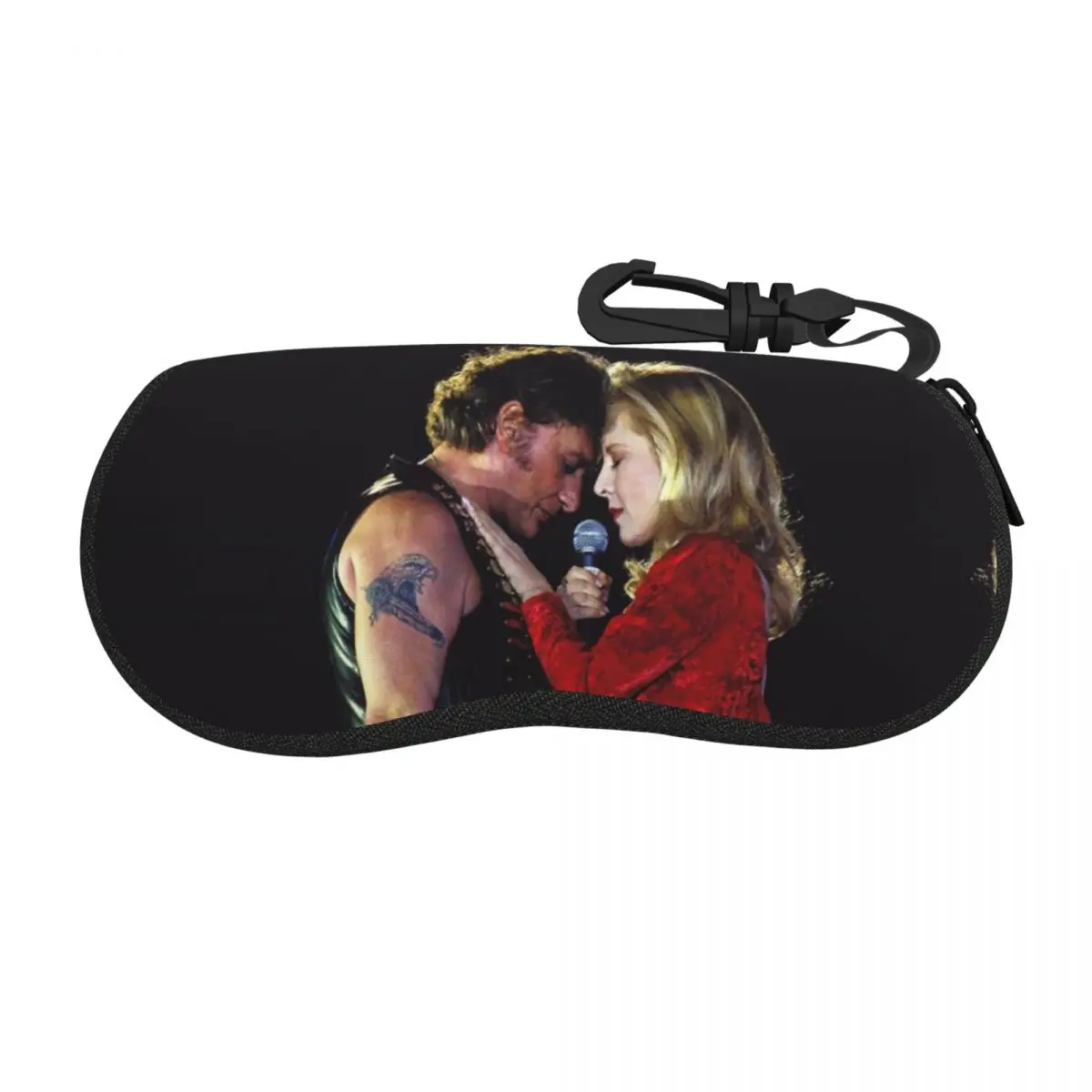 Чехол для очков Johnny Hallyday And Sylvie удобный контейнер хранения в стиле рок-музыки