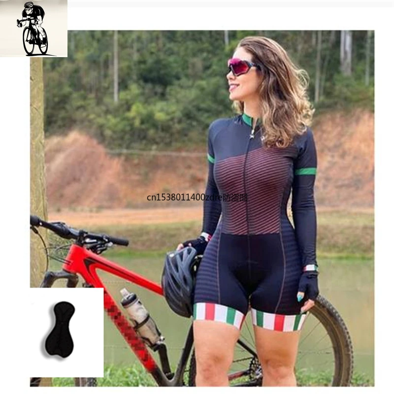 

Женский слитный костюм с длинным рукавом, Женское боди, летние костюмы, Женское боди для велоспорта