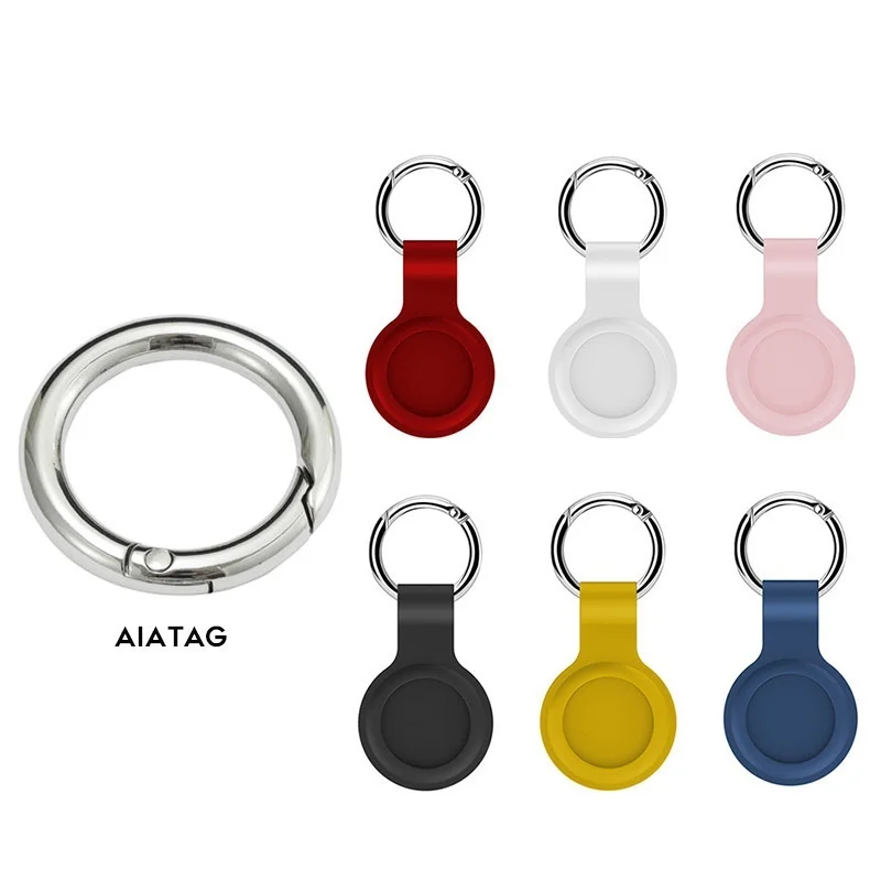 

High quality Silicone Case For Apple Airtags Protective cover For Apple Locator Tracker Anti-lost Device Keychain Protect Sleeve