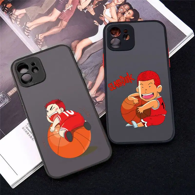 

Slam Dunk anime Phone Case matte transparent For iphone 7 8 11 12 13 plus mini x xs xr pro max cover