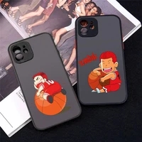 slam dunk anime phone case matte transparent for iphone 7 8 11 12 13 plus mini x xs xr pro max cover