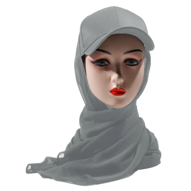 

Бейсболка кепка хиджаб шаль мгновенный хиджаб бандана абайя тюрбан для женщин 2023 новая остроконечная Кепка + искусственная