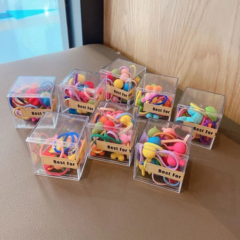 

Детская повязка на голову 10 шт., головной убор в виде сердца для девочек в Корейском стиле, милые резинки для волос, аксессуары для волос