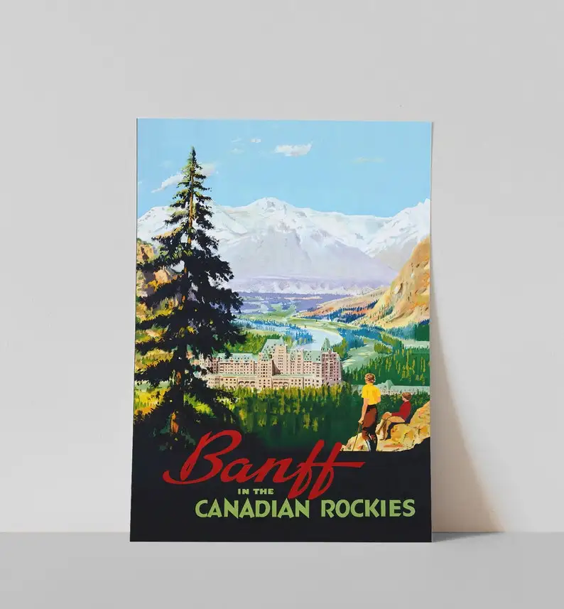 Канадская печать винтажный постер для путешествий канадские скалы настенное