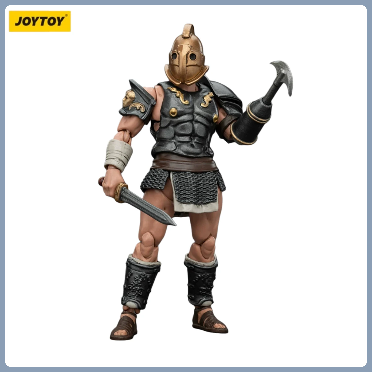 Фото Коллекционные фигурки JOYTOY 1/18: Римские гладиаторы (Димахарус, Хаста Сектор, Трекс, Ретиарус) — модели для декора и коллекции №3