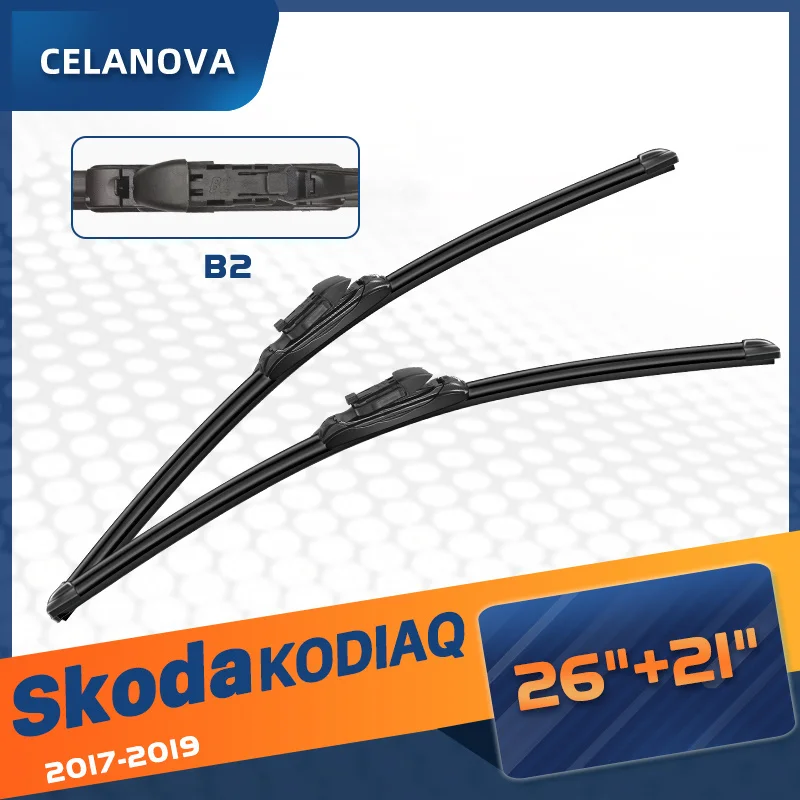 

Щетка стеклоочистителя для Skoda KODIAQ 2017-2019, 26 дюймов + 21 дюйм, бескаркасные резиновые стеклоочистители