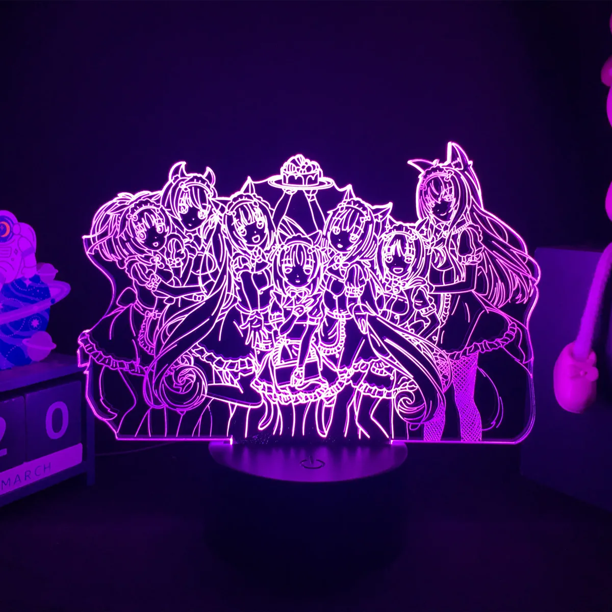 

Acrylic 3d Lamp Anime Nekopara for Bedroom Decoration Birthday Xmas kids Manga Gift Nekopara Figure Colorful Table Lamp