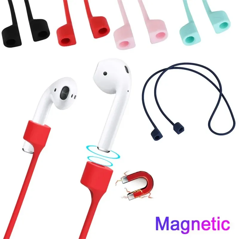 Силиконовые наушники Fone De Ouvido с защитой от потери магнитной веревки для Apple Airpods 3 2