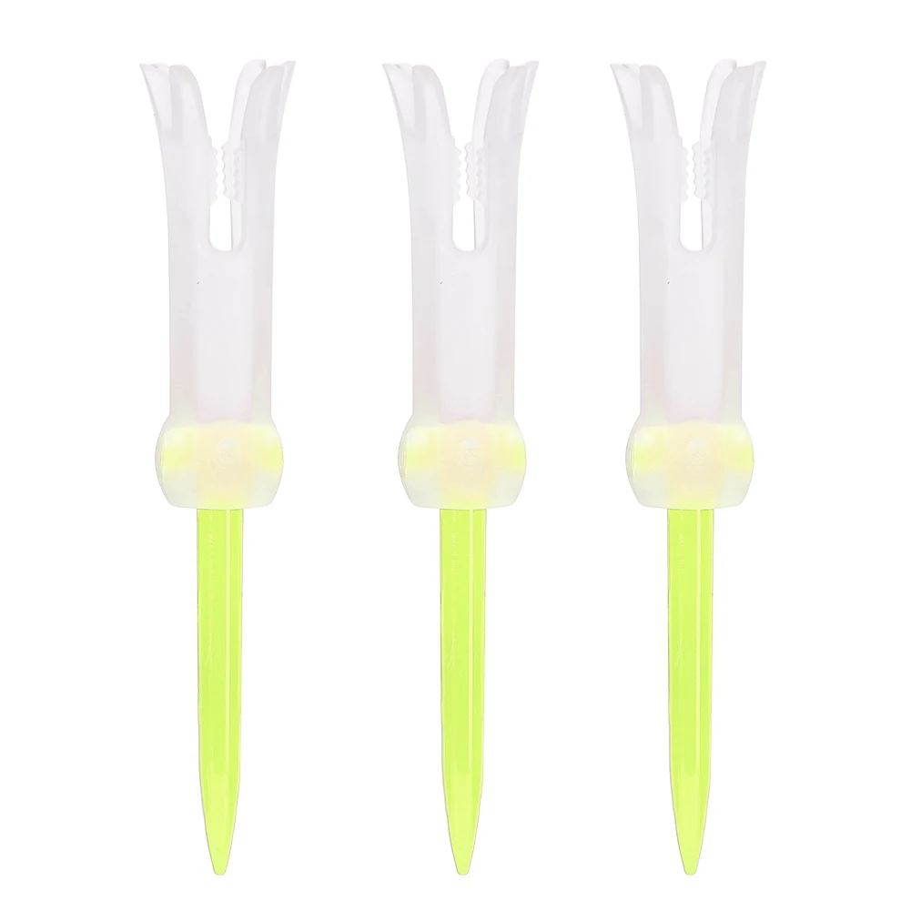 

3PCS 85mm Durable PC Golf Ball Tees Foldable Nails Golfer Training Accessory Yellow