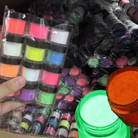 1Kg/Bag Luminous Nail Art Powder Glow in the Dark Acrylic Nail Powder Luminous Color Professional Polymer Powder for Nail Extend