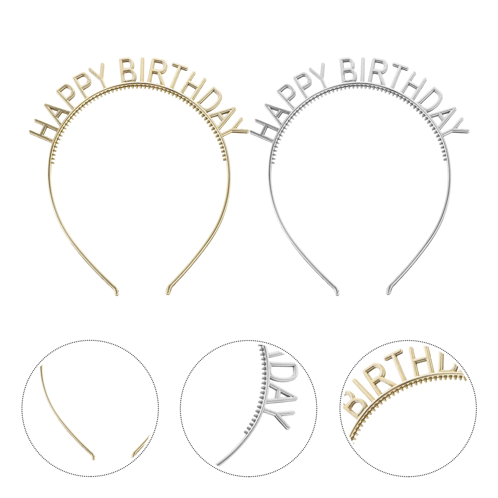 

10 Pcs Happy Birthday Headband Decorative Party Headdress Decoration Hair Ribbons Decorate Headpiece Abs Headbands Holiday