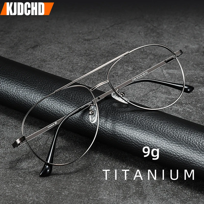 Мужские классические очки-авиаторы KJDCHD винтажные удобные титановые очки