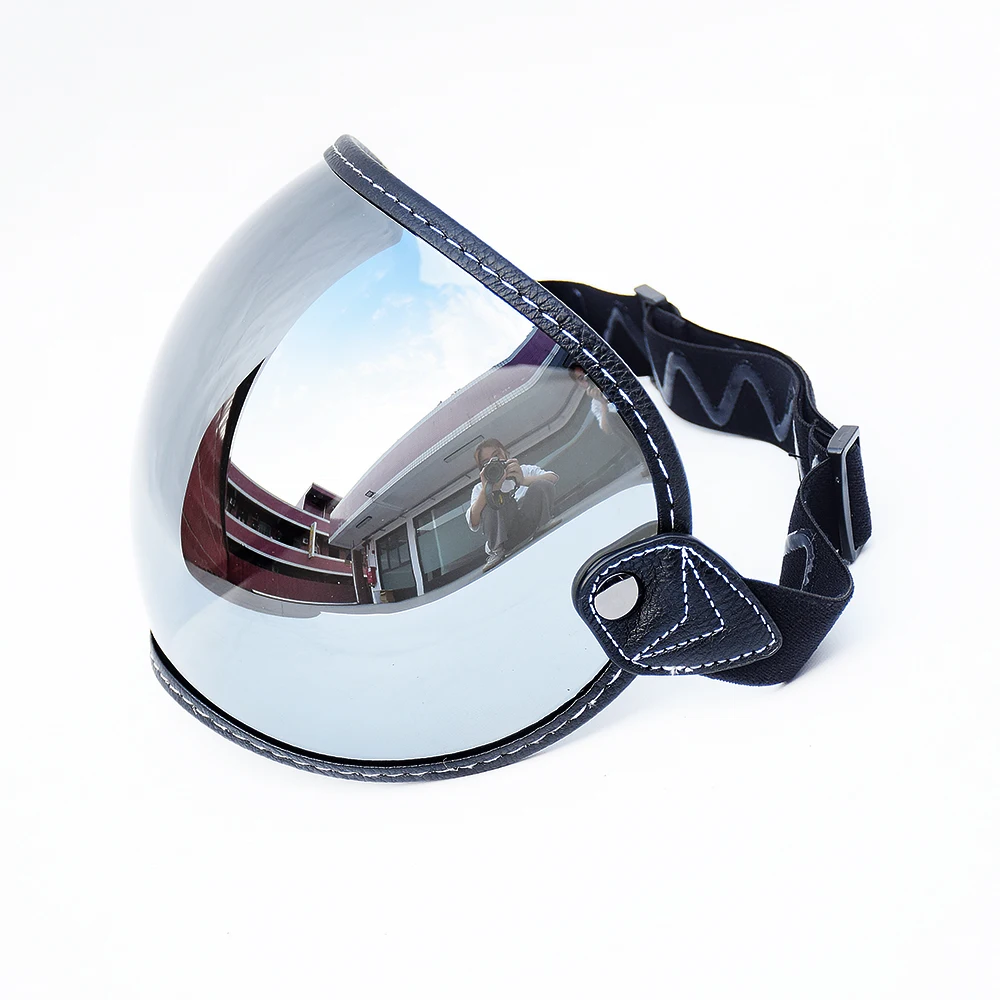 

Универсальный мотоциклетный шлем, пузырьковый щит, козырек, линзы, винтажные мотоциклетные очки, полулицевые шлемы, анти-УФ-лобовое стекло, цветной Len