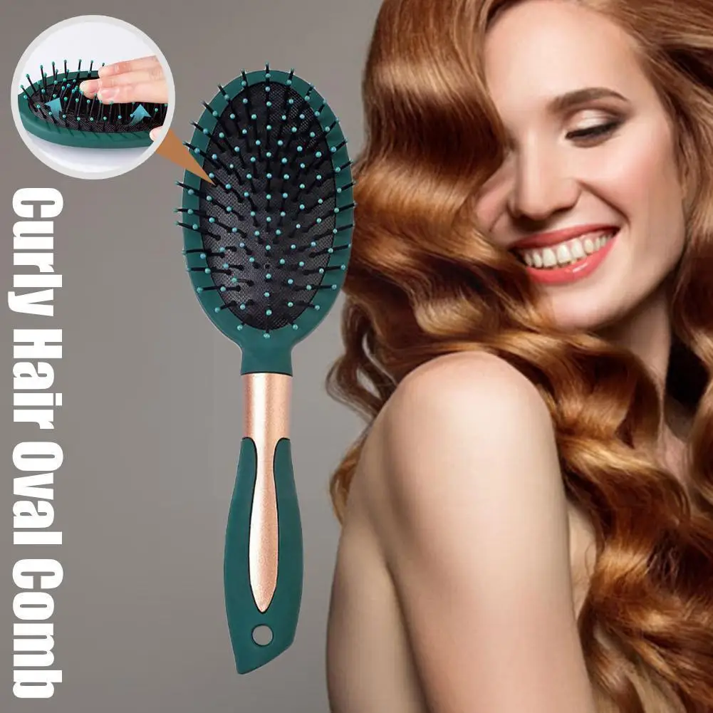 

Hair Brush Scalp Massage Comb Hairbrush Bristle Nylon Women Wet Curly Detangle hair brush for Salon Hairdressing Styling To A6Y0