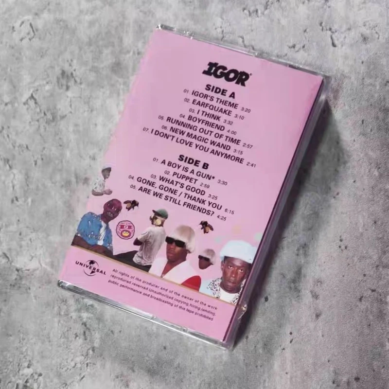 Музыкальная кассета R&B Tyler The Creator: альбом IGOR, EARFQUAKE, кассеты, косплей, Walkman, рекордер, автомобильные саундтреки, музыка для вечеринок, подарки (art.: 3920da63d092c) - 3920da63d092c
