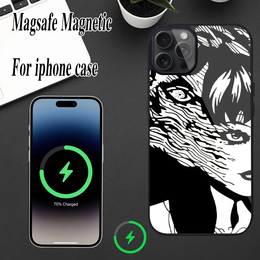 Чехол для телефона с ужасным комиксом junji ito Tomie Tees магнитный чехол iPhone Magesafe 12 13 15 11
