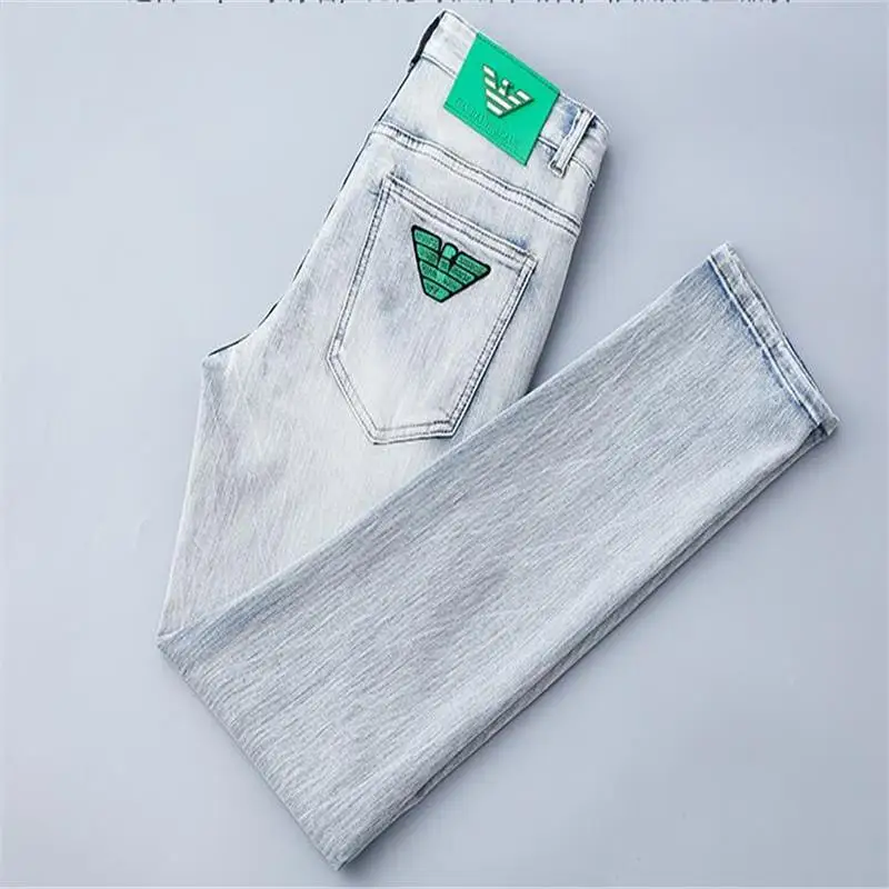 

Лидер продаж, высококачественные джинсы, Молодежные мужские брюки, деловые модные джинсовые брюки на весну и лето