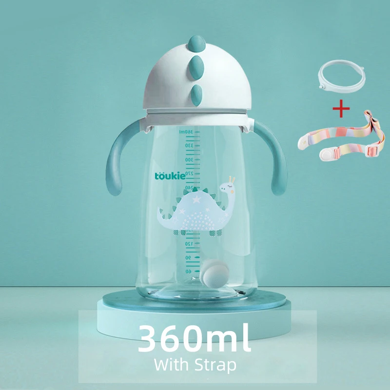 Hibobi 360 мл детская чашка для кормления антиударная трубочка гравитационная без BPA