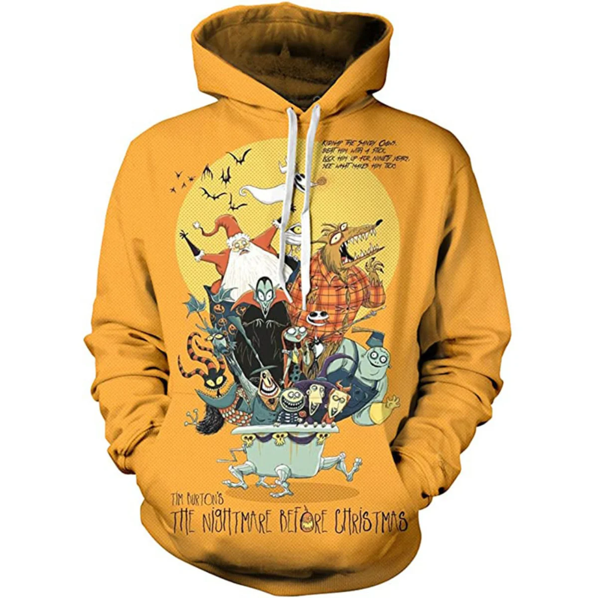 

2023 Men'S DIY Round Neck 3D Digital Printing Rugby Hooded Pullover Casual Wear Couple Fashion Coat Bottoming Clothes Sweater