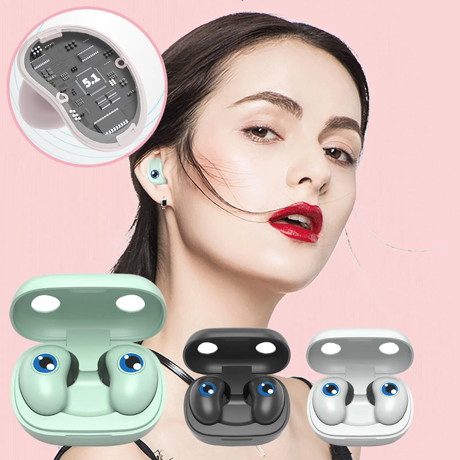 

TWS e6s wireless bluetooth headset led display digital headset waterproof sports suitable for all Xiaomi Redmi iphone Huawei