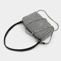 luxury diamond chain bag rhombus brand design gemstone shoulder female bags top handle bag for women shopper