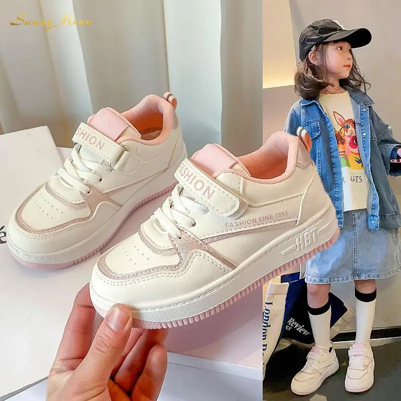 

Fashion Baby Girl Breathable PU Soft Soled Leather Sport Casual Shoes Infant Toddler Child Velcro Round Head Shoes