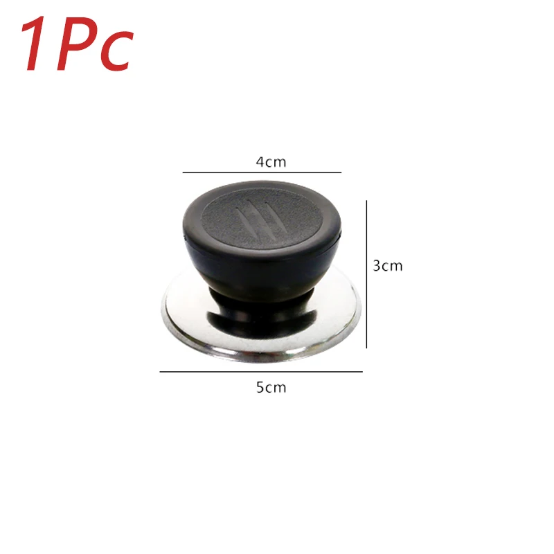 

1PC Heat-Resistant Stainless steel Pot Pan Lids Knob Pot Cap Handle Black And Silver Color Home Kitchen Cookware Replacement Par