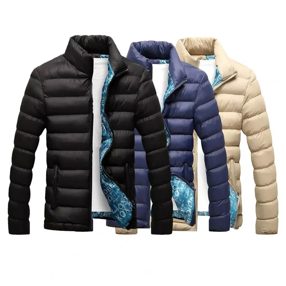 New2022 Great Padded Extra Thick Winter Down Coat Solid Color Men Down Coat Extra Thick   for School