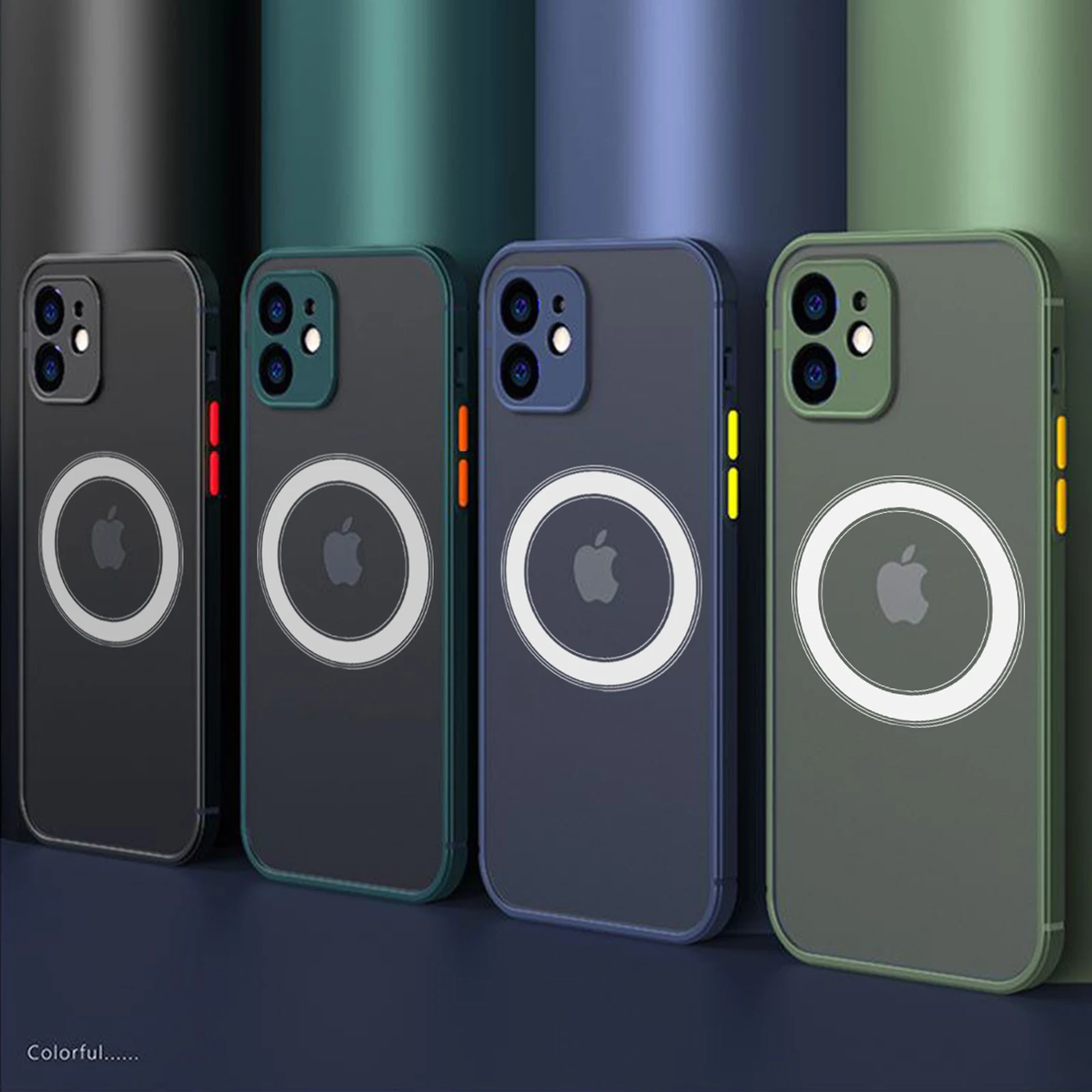 

Magnetic Case for iPhone 14 Pro Max Plus Frosted Magnetic Case Soft TPU & Hard PC Shockproof Phone Cases Protection Cover