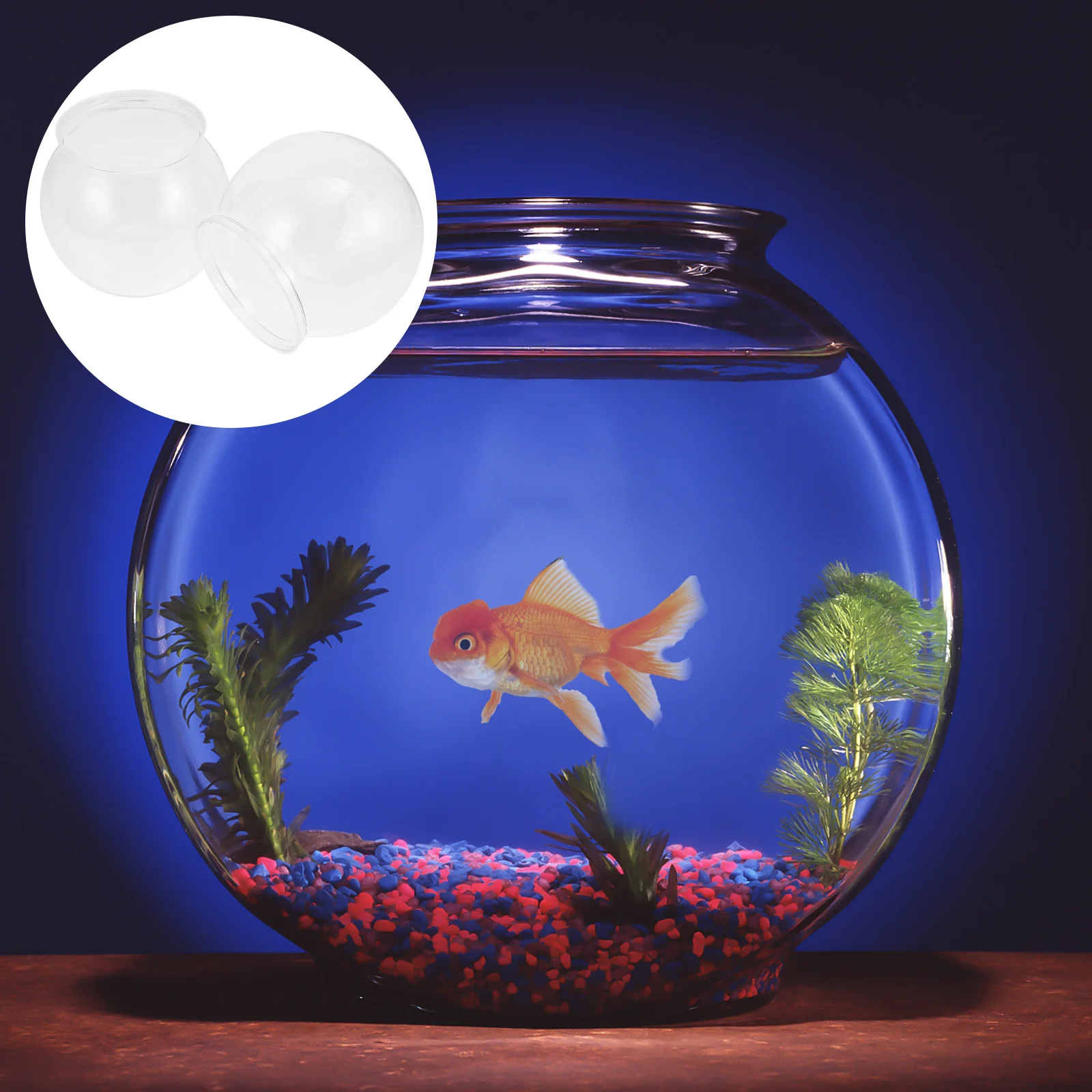 

2pcs Tanks Air Holder Transparent Fish Tank Farmhouse Centerpiece Vase Country Vase Clear Fish Terrarium