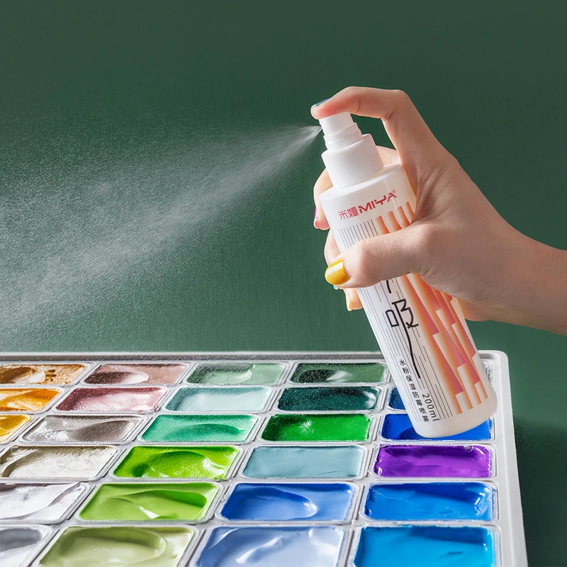 HIMI MIYA Gouache Pigment Moisturizing anti-mildew 100ml anti-cracking Spray Art Students Special Painting Solution