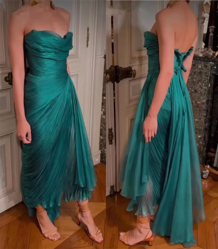 

Strapless Prom Dresses Pick Ups Long Special Occasion Women Wear Sexy Backless Robes De Cocktail Party Gowns