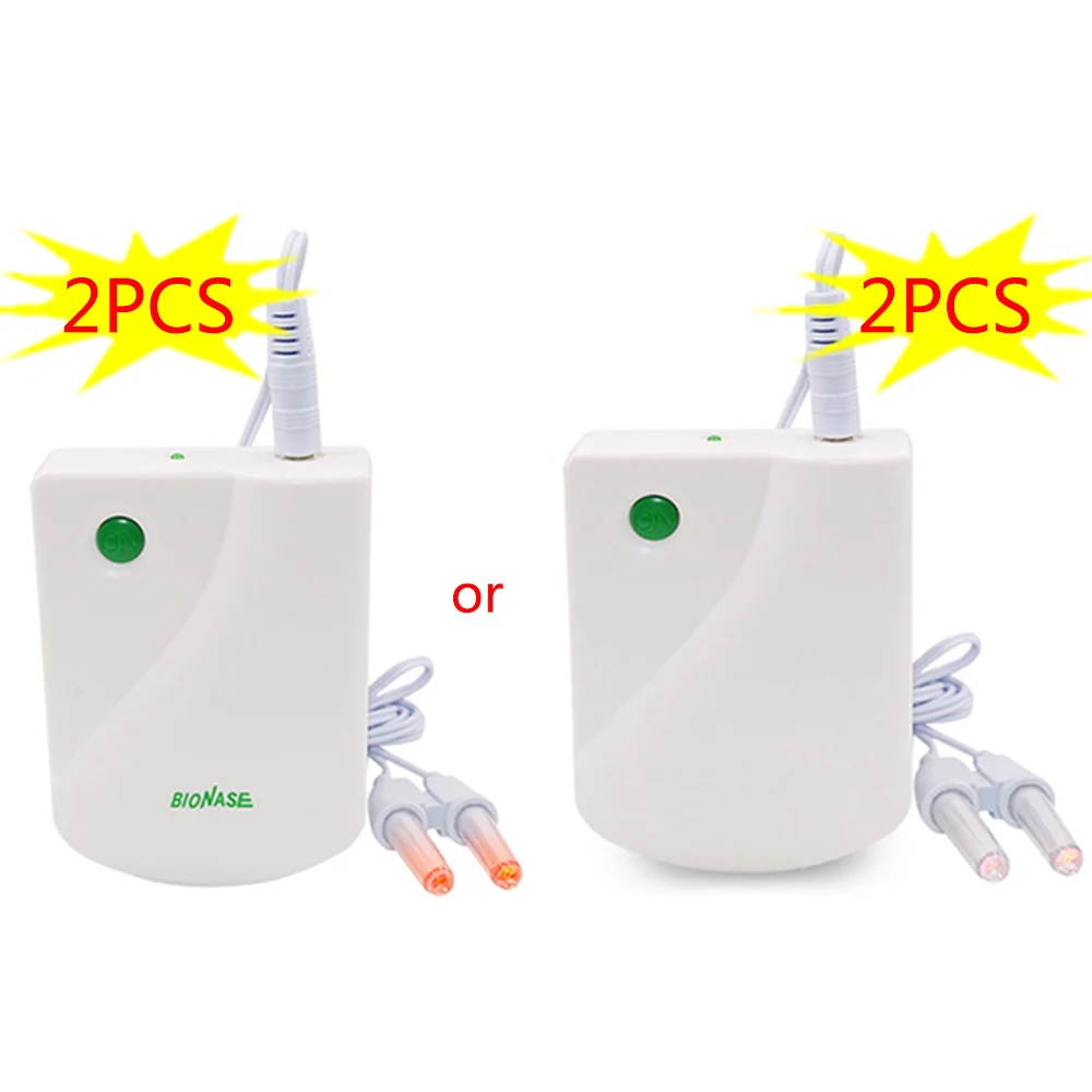 

2pcs Rhinitis Sinusitis Cure Therapy BioNase Nose Treatment Nasal Device Cure Hay Fever Low Frequency Pulse Laser Health Care