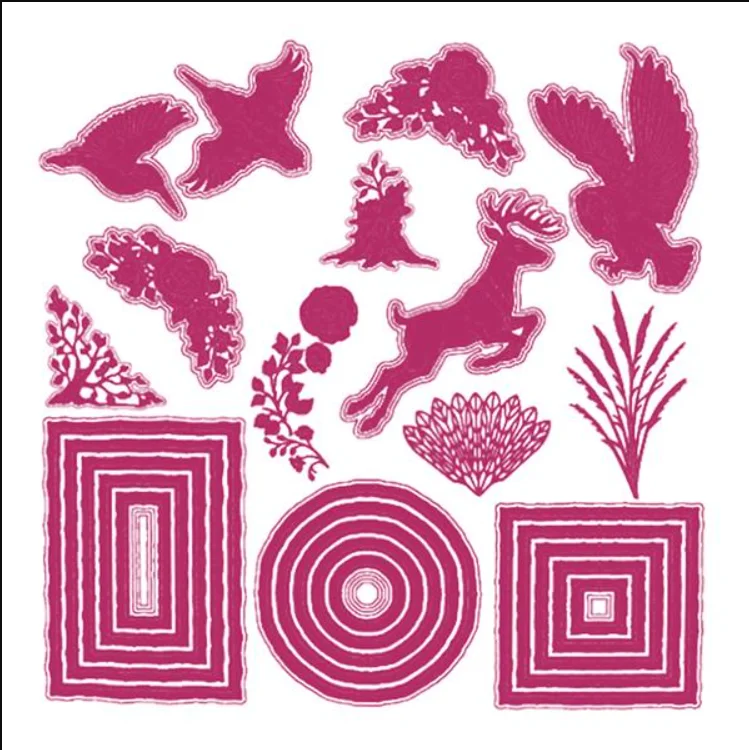 

Geometry Square Christmas Deer Metal Cutting Dies For Diy Scrapbooking Crafts Maker Photo Album Template Handmade Decoration