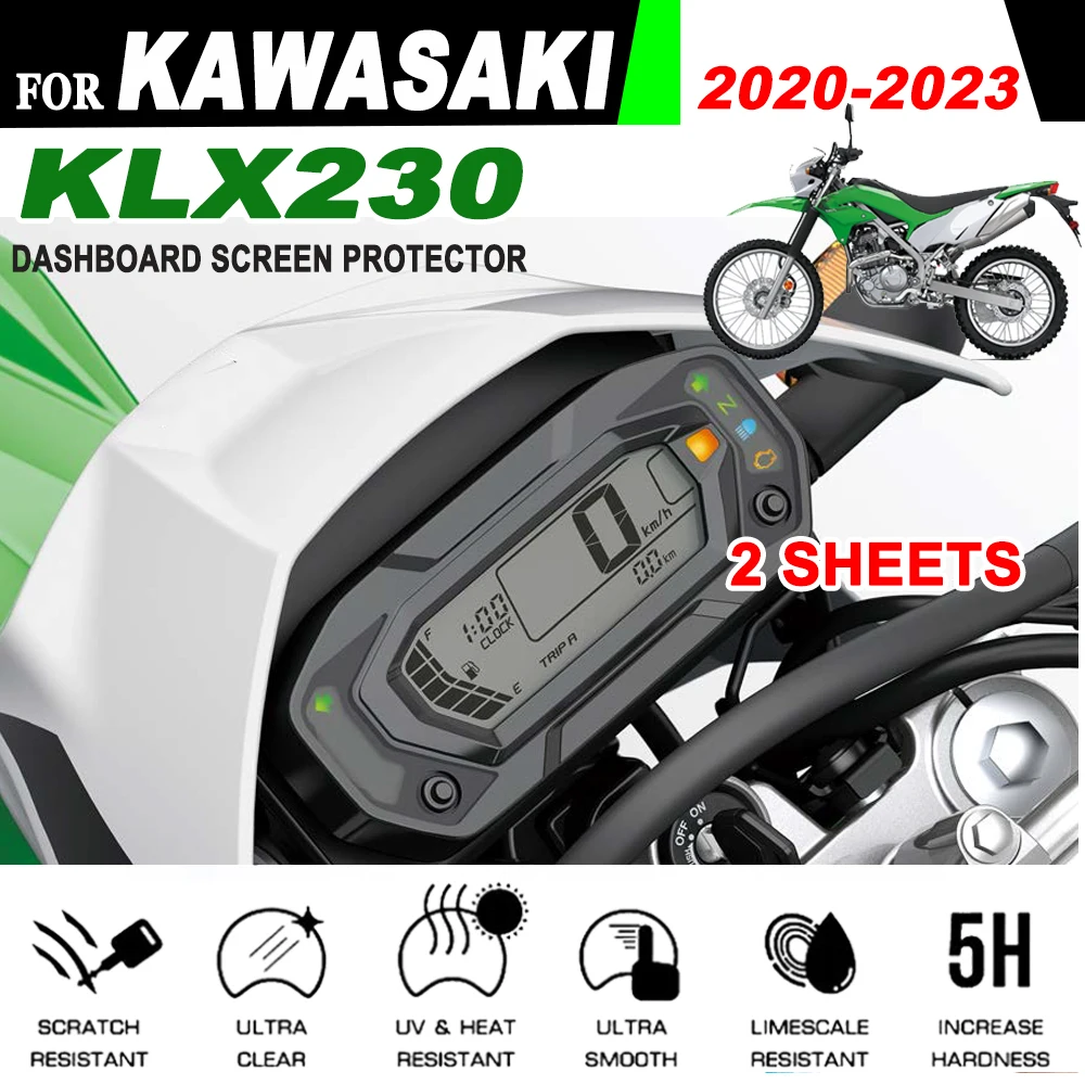 Кластерная защитная пленка от царапин для мотоцикла экрана Kawasaki KLX230 KLX 230 2020 2021 2022