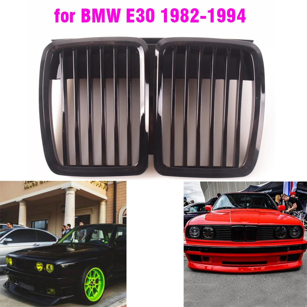 Фото Решетка радиатора (ноздри) для BMW E30 1983-1991 годов выпуска, для моделей E30 325i, 325is, 325iX, 325, 325e, 325es, 318i, 320i, M3 №1