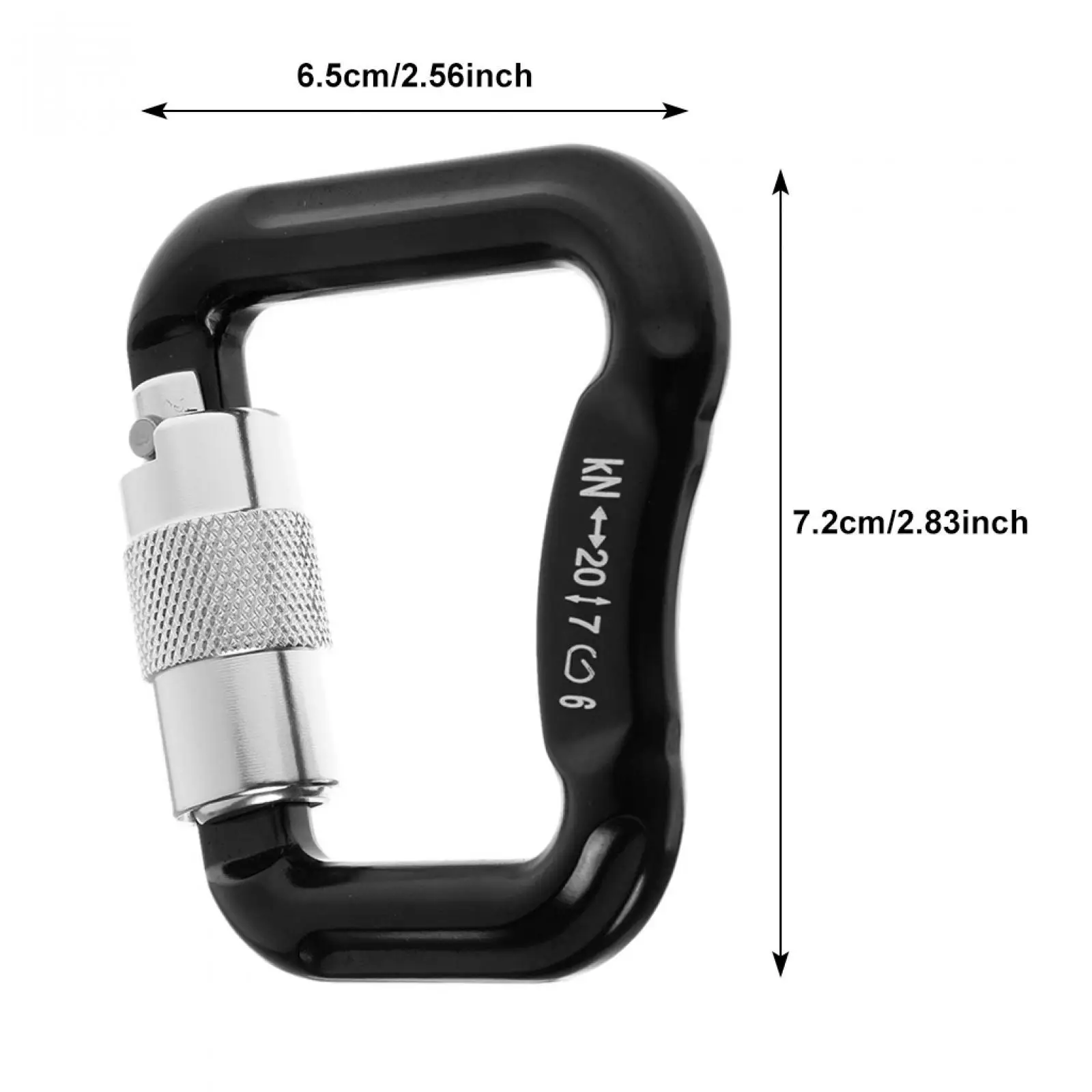 Альпинизм Abseiling Парапланер Парашют Автозамок Карабин 20KN