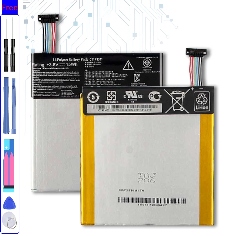 

For ASUS C11P1311 Battery For ASUS FONEPAD 7 FONEPAD7 ME175 ME175CG K00Z K00S 3910mAh Tablets Battery + Tools