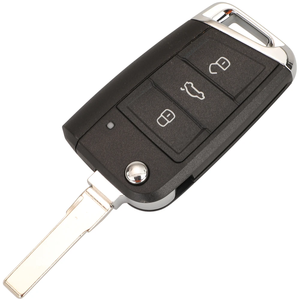 

jingyuqin 3 Buttons Folding Flip Remote Key Shell Cover With Blade for VW Tiguan Golf 7 Jetta Passat Beetle Polo Bora